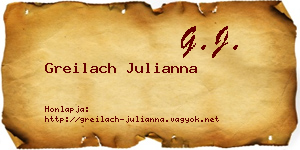 Greilach Julianna névjegykártya